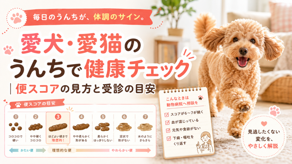 愛犬・愛猫のうんちで健康チェック｜便スコアの見方と受診の目安