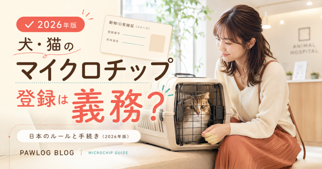 犬・猫のマイクロチップ登録は義務？日本のルールと手続き（2026年版）