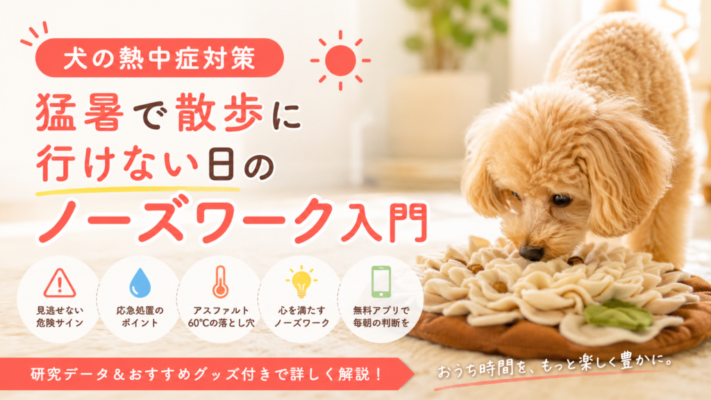 犬の熱中症対策｜猛暑で散歩に行けない日のノーズワーク入門